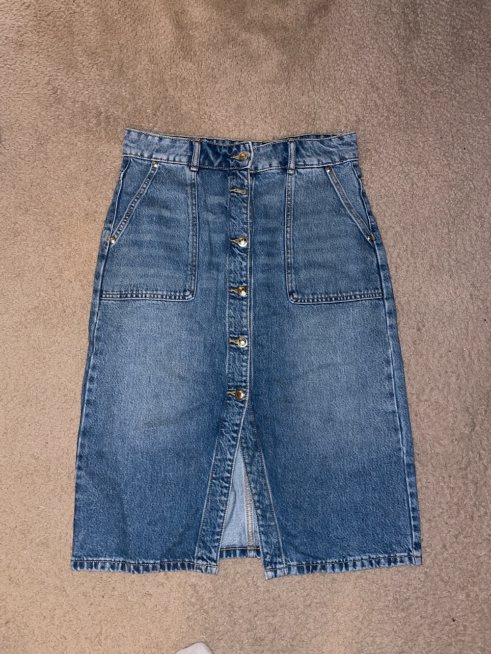 Michael Kors Denim Midi Skirt